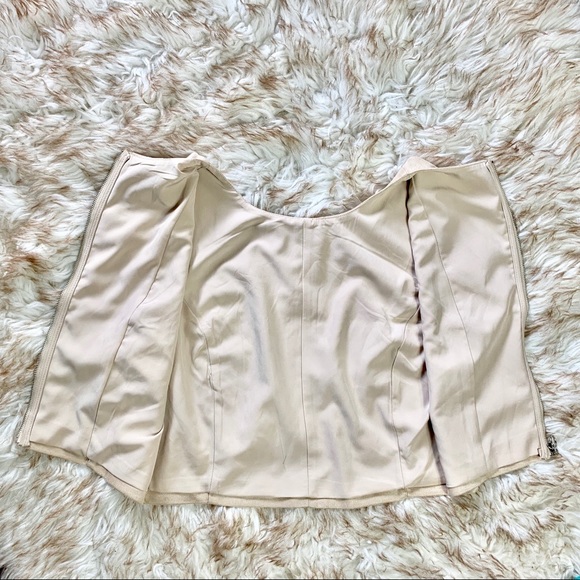 Forever 21 Cream Faux Suede Top Zip up - Picture 5 of 8